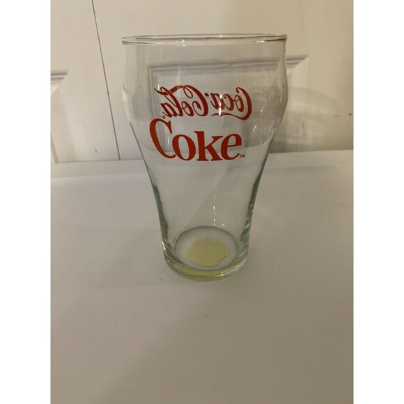Vintage Coke Coca-Cola®Bell Shaped Clear 16oz Tumbler Red Letters‎ - Picture 2 of 7